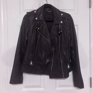 Banana Republic Genuine Leather Biker Jacket